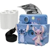 Lexibook - „StarCAM® Print“, fotoaparato dėklas su momentiniu spausdintuvu, 4 popieriaus ritinėliais, kaklo dirželiu, silikoniniu maišeliu su 3D „DISNEY“ dygsniais ir pritaikymo rinkiniu (DJ130DZ)