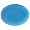 Lyngby Porcelæn – rombo spalvos ovalus serviravimo indas – 28,5x21,5 cm – mėlynas