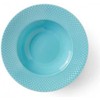 Lyngby Porcelæn - Rombo spalvos sriubos lėkštė - Ø24,5 cm - Turkis