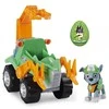 Spin Master „Paw Patrol 3in1 Rocky Dino Rescue“ figūrėlė + didelė automobilio mašina + dinozauro staigmena