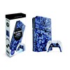 Maxx Tech PS5 plonos priekinės plokštės + valdiklio priekinės plokštės – „Mėlyna Wave Camo“