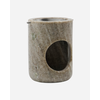 Meraki - Aliejaus degiklis - MKMarble rusvai gelsvas - Sidabrinė apdaila - Ilgis: 7,5 cm, Plotis: 7,5 cm, Aukštis: 10 cm