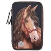 Miss Melody – trigubas pieštuko dėklas LED GLITTER HORSE (0413190)