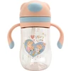 Nuby - Peppa Pig 1P Evie Straw Cup - Rožinė - 240 ml