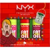 NYX - Profesionalus makiažo riebalų aliejus lūpoms lašinamas kelionės makiažo dovanų dėžutė