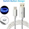 Oniverse „Micro USB“ įkrovimo laidas su LED, 2 metrai – baltas