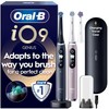 „Oral B iO9“ elektrinis dantų šepetėlis – juodas ir rožinis – 2 vnt. pakuotėje