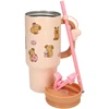 PENFection - Puodelis išsinešimui su šiaudeliu - CAPYBARA - Smėlio-rudos spalvos - 470 ml