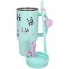PENFection - Puodelis išsinešimui su šiaudeliu - PANDA - turkio spalvos - 470 ml