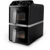 Gruzdintuvė Philips Ovi Stacked Dual Basket 4000 NA461/00 10 l sidabrinė ir/juoda