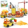 Picasso Tiles - Magnetic Tiles 5-in-1 Construction Vehicle Builder Set 50pcs (PTU06)