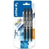 Pilot Pen Pilot FriXion Ball Clicker Tušinukai, vidutinio galiuko 0,7 mm, juoda, 3 vnt.