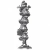 Plastoy Smurfų dervos statula Smurfų kolona Sidabrinis riboto leidimo 50 cm