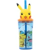 Pokemon 3d puodelis su šiaudeliu, 360 ml.
