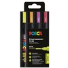 Posca - Medium Tip Pen - Neon colors, 4 pc (401664)