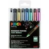 Posca - PC1MR - Extra Fine Tip Pen - Metallic Colors, 8 pc (401653)