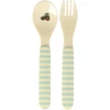 Rice - Kids Melamine Spoon and Fork with ABC Print - Mėlyna