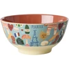 Rice - Melamine Bowl with Paris Mon Amour Print - Burnt Oranžinis - Medium - 700 ml