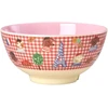 Rice - Melamine Bowl with Raudona Kids in Paris Print - Rožinė - 700 ml