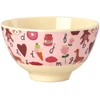 Rice - Melamine Bowl with Rožinė ABC Print - Rožinė - 300 ml