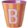 Rice - Melamine Cup with the Letter B - Rožinė - Medium