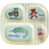 Rice - Melamine Kids 4 Room Plate - Mėlyna ABC Print - Mėlyna