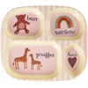 Rice - Melamine Kids 4 Room Plate - Rožinė ABC Print - Rožinė