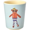 Rice - Melamine Kids Cup with Monkey Print - Matte Mėlyna - 150 ml