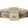 Rice - Melamine Round Dinner Plates - Glory Days Colors - 6 Pack