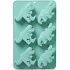 Rice Ryžių kepimo forma su silikonu ir 6 dinozaurais – mėtinė – 30 cm x 20 cm