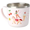 Rice - Stainless Steel Baby Cup with Handle and Fixed Cover - Rožinė Fun Fair Print - 260 ml