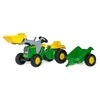 Rolly Toys John Deere minamas traktorius su kaušu ir priekaba