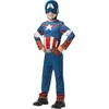 Rubies Karnavalinis kostiumas Marvel Avengers Captain America kostiumas mėlyn-raudon puošni suknelė 110-116 cm (5-6 metai)