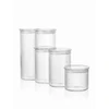 Sobczyk - Stikliniai laikymo indeliai su briaunomis - 5 vnt. pakuotė - 2 x 500 ml, 2 x 1000 ml, 1 x 1500 ml
