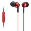 Į ausis įdedamos ausinės Sony MDR-EX110AP su mikrofonu, Raudonos
