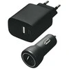 Speedlink – Sieninis ir automobilinis įkroviklio rinkinys USB-A ir USB-C 15W, juodas
