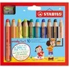 Stabilo – Woody 3in1 10 vnt su galąstuvu (880/10-2)