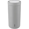 Stelton To Go Click Thermal Mug 0,4 l minkštas šviesiai pilkas