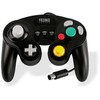 Trade Invaders Wii/GC juodas valdiklis su Turbo ir Slow Motion funkcijomis
