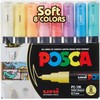 „Posca“ – PC1MC – „Extra Fine Bullet Tip“ rašiklis – švelnios spalvos, 8 vnt