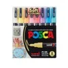 Uni Posca - PC3M - Rašiklis su plonu antgaliu - švelnios spalvos, 8 vnt