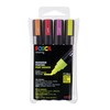 Posca - PC5M - Vidutinio galiuko rašiklis - Neoninės spalvos, 4 vnt