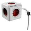allocacoc PowerCube Extended 3 m incl. 3 m Cable red Type F
