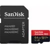 Atminties kortelė SanDisk microSDXC Extreme Pro 64GB 200/90 MB/s A2 C10 V30 UHS-I U3
