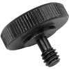 Caruba adapter screw 1/4"M 1/4"F with metal grip juodas