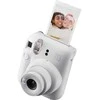 Fujifilm Momentinis fotoaparatas instax mini 12 CLAY Baltas + PRIEDŲ rinkinys (DĖKLAS, ALBUMAS, RĖMELIAI SU SEGTUKAIS) + instax mini glossy (10p