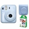 Fujifilm Momentinis fotoaparatas instax mini 12 PASTEL Mėlynas+instax mini glossy (10pl)+originalus dėklas
