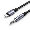 Ugreen kabelis AUX MFI Lightning garso laidas - 3,5 mm mini lizdas, 1 m pilkas (70509)