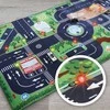 Kilimas su keliais ir šviesoforais, kurie šviečia ir keičia spalvas! +3 automobiliukai
