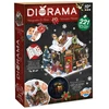 Medinė 3D diorama-konstruktorius-dėlionė Kalėdų Senelio namelis